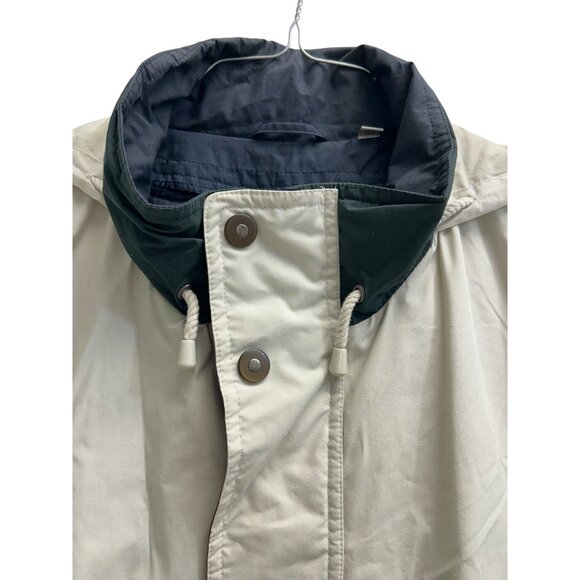 London Fog Mens Beige Removable Lined Jacket Size Large Waterproof Nylon Shell - Picture 8 of 16